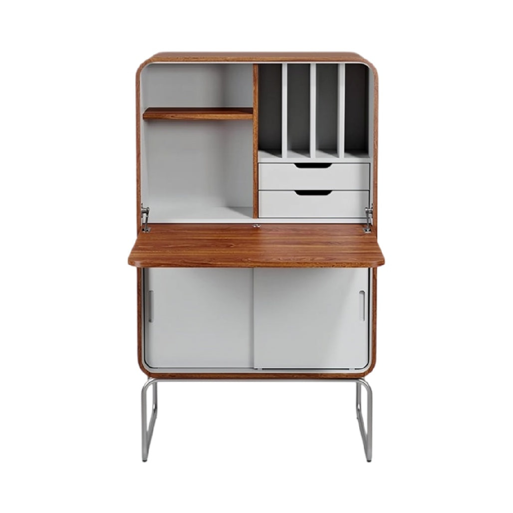 **Technische titel in het Nederlands:** Moderne multifunctionele bureau- en opbergkast met houten afwerking