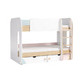 **Stapelbed met Opbergbakken en Modern Design**